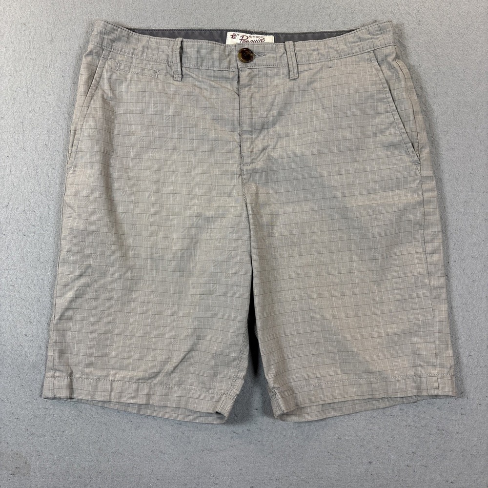 Penguin Munsingwear Mens Size 30 Plaid Multicolor Chino Short Bermuda